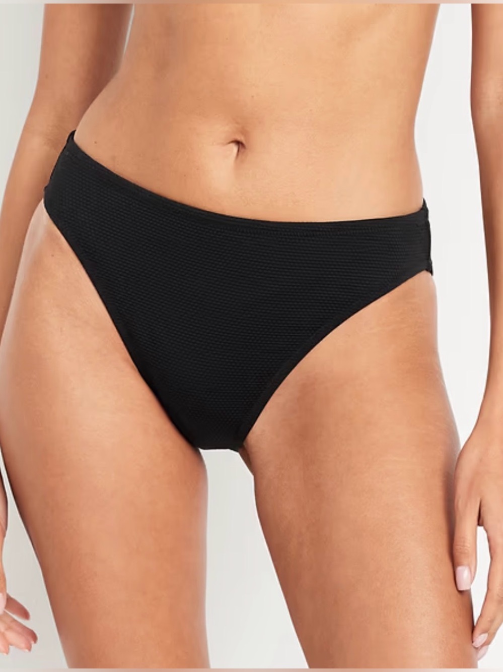 Black Textured Swim Bottom Plus Size 2X NWT